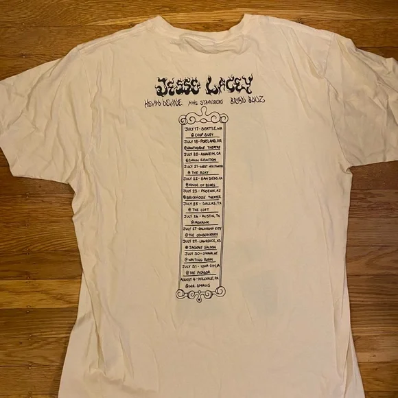 Jesse Lacey Brand New T Shirt XL.Jesse Lacey Solo Tour w/ Kevin Devine